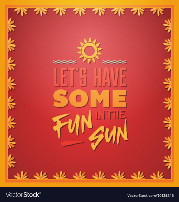 With summer and flower vector image With summer and flower vector image