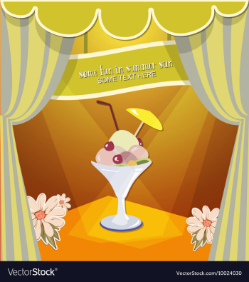 With summer and summer drink vector image With summer and summer drink vector image