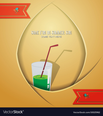 With summer and summer drink vector image With summer and summer drink vector image