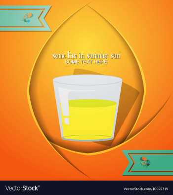 With summer and summer drink vector image With summer and summer drink vector image