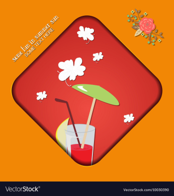 With summer and summer drink vector image With summer and summer drink vector image