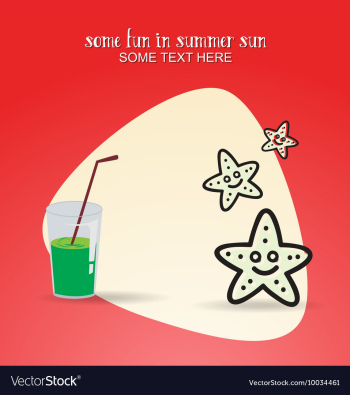 With summer and summer drink vector image With summer and summer drink vector image