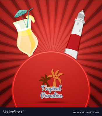 With summer and summer drink vector image With summer and summer drink vector image