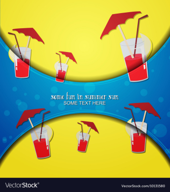 With summer and summer drink vector image With summer and summer drink vector image