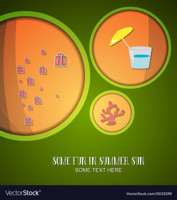With summer and summer drink vector image With summer and summer drink vector image