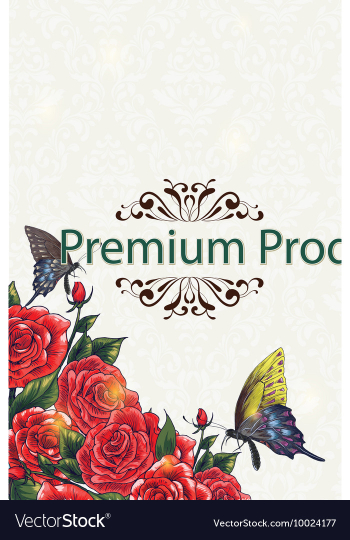 With typography and floral elements vector image