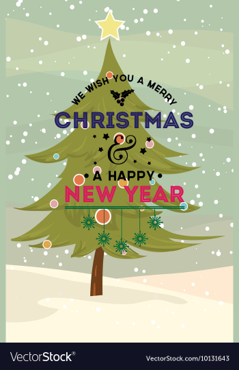 With winter elements and holiday elements vector image With winter elements and holiday elements vector image