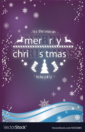 With winter elements and holiday elements vector image With winter elements and holiday elements vector image