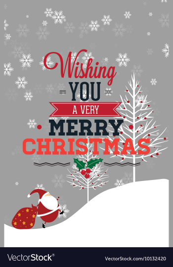 With winter elements and holiday elements vector image With winter elements and holiday elements vector image