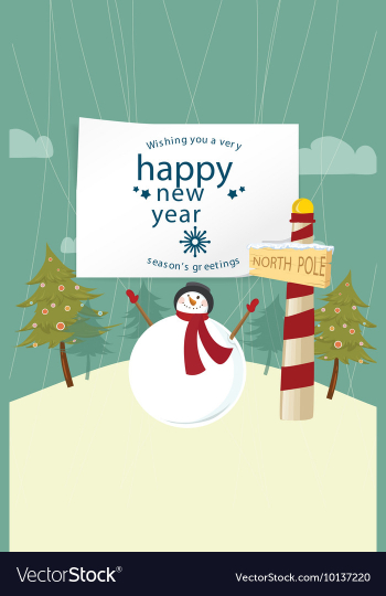 With winter elements and holiday elements vector image With winter elements and holiday elements vector image