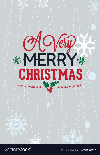 With winter elements and holiday elements vector image With winter elements and holiday elements vector image