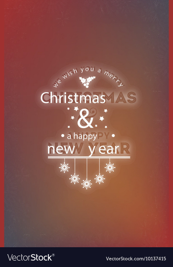 With winter elements and holiday elements vector image With winter elements and holiday elements vector image