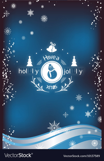 With winter elements and holiday elements vector image With winter elements and holiday elements vector image