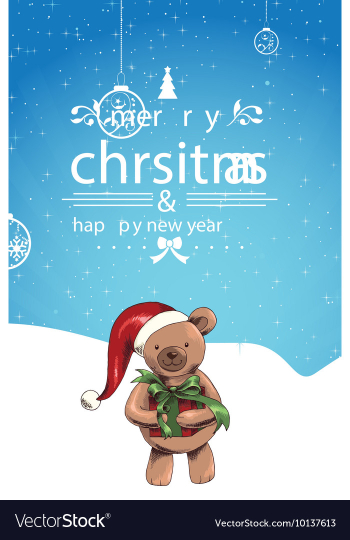 With winter elements and holiday elements vector image With winter elements and holiday elements vector image