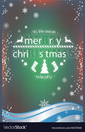With winter elements and holiday elements vector image With winter elements and holiday elements vector image