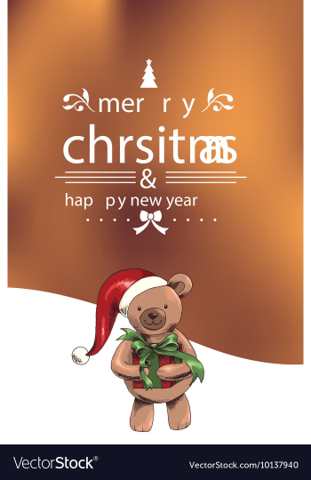 With winter elements and holiday elements vector image With winter elements and holiday elements vector image
