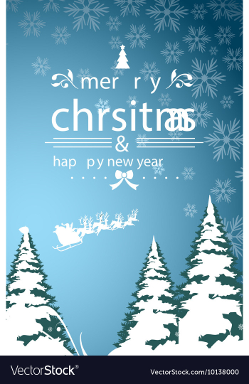 With winter elements and holiday elements vector image With winter elements and holiday elements vector image