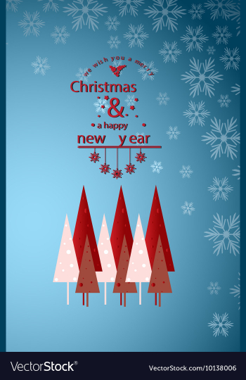 With winter elements and holiday elements vector image With winter elements and holiday elements vector image