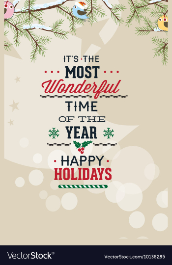 With winter elements and holiday elements vector image With winter elements and holiday elements vector image
