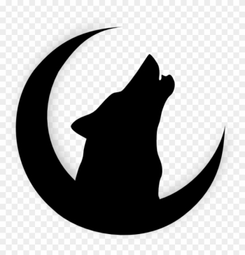 Wolf Clip Art - Wolf Howling At Moon Silhouette