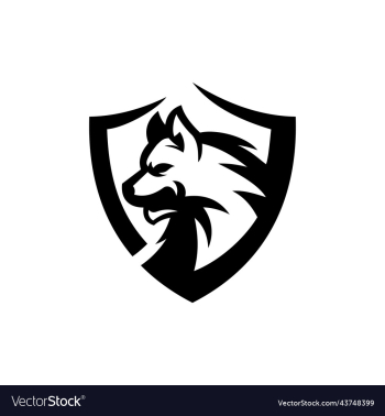 wolf shield animal logo wolf shield animal logo