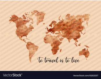 wolrd map - travel is to live