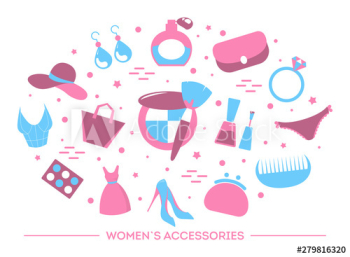 Woman accessories concept Woman accessories concept