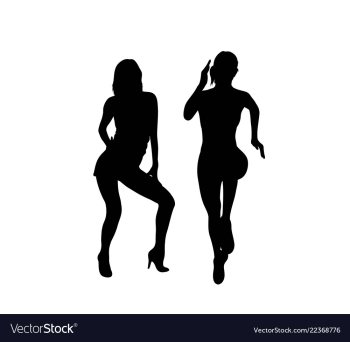 Woman activity silhouettes vector image Woman activity silhouettes vector image