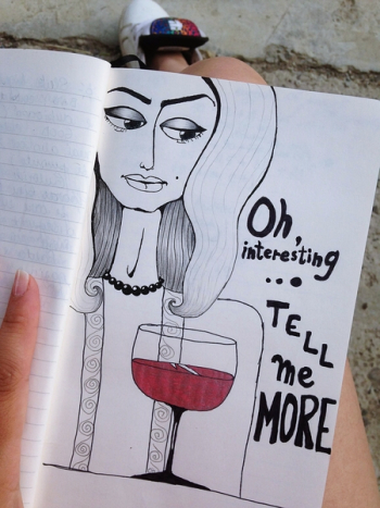 Woman and Wine Sketch Woman and Wine Sketch