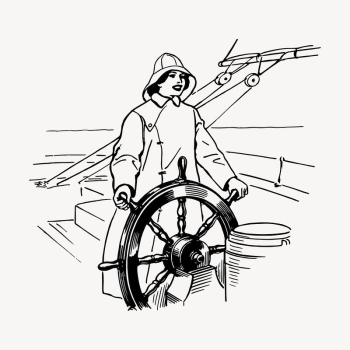 Woman at helm clipart, vintage | Free Vector - rawpixel Woman at helm clipart, vintage | Free Vector - rawpixel