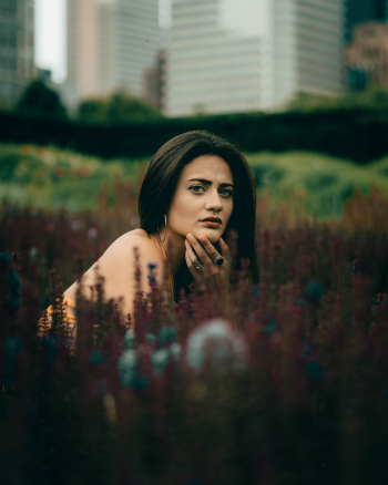 Woman Behind Grass Woman Behind Grass