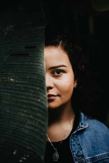 Woman Behind Leaf Woman Behind Leaf