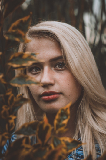 Woman Beside Plant Woman Beside Plant