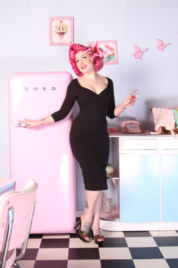 Woman Beside Refrigerator Woman Beside Refrigerator