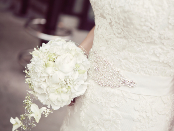 Woman Carrying Wedding Flower Woman Carrying Wedding Flower