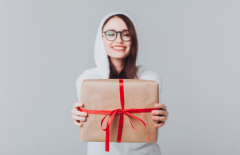woman christmas portrait woman christmas portrait