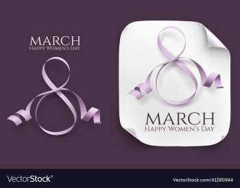 woman day 8 march card with ribbon woman day 8 march card with ribbon