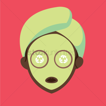 Woman doing facial Woman doing facial