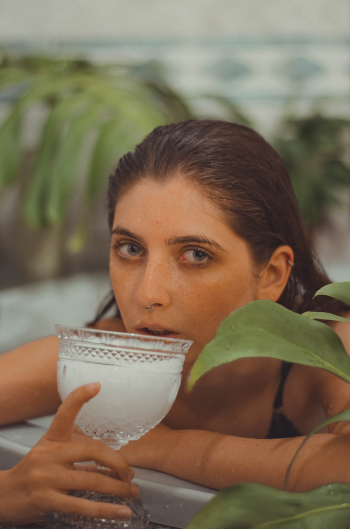Woman Drinking Wine Glass Woman Drinking Wine Glass