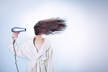 Woman Drying Hair Free Photo Woman Drying Hair Free Photo