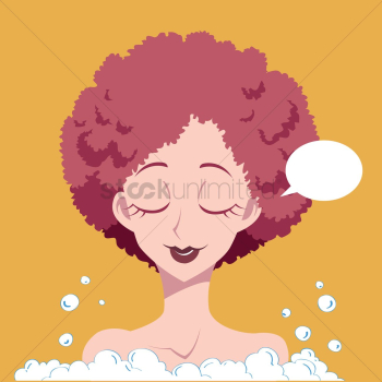 Woman enjoying a bath