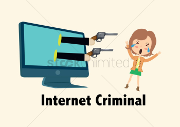 Woman facing internet crime Woman facing internet crime