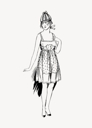 Woman fashion clipart, drawing illustration | Free Vector Illustration - rawpixel