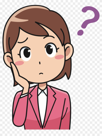 Woman Girl Clip Art - Girl Thinking Cartoon Png