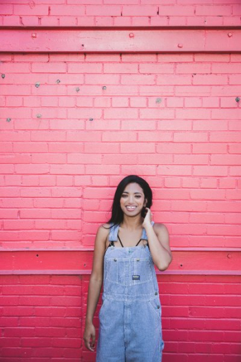 Woman Happy Pink Wall Portrait Woman Happy Pink Wall Portrait