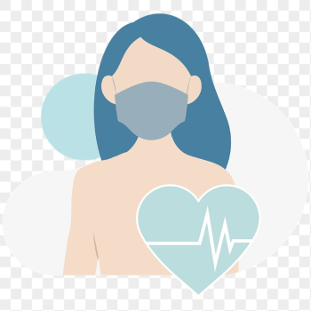 Woman having a heart problem | Free PNG Sticker - rawpixel