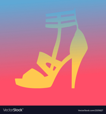 Woman heel shoe silhouette vector image Woman heel shoe silhouette vector image