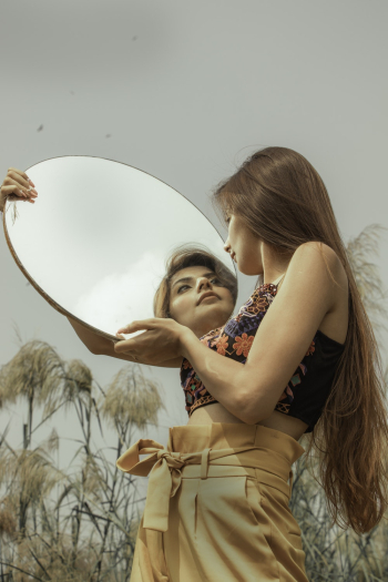 Woman Holding a Mirror Woman Holding a Mirror