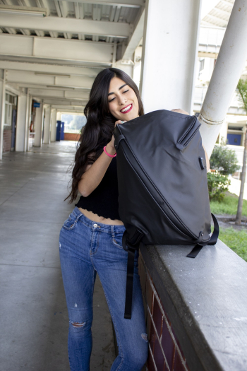 Woman Holding Black Bag Woman Holding Black Bag