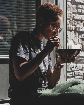 Woman Holding Bowl Woman Holding Bowl